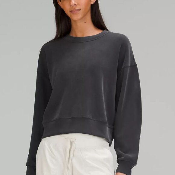 Lululemon Softstreme Perfectly Oversized Cropped Crew - Size 4 - Picture 1 of 9